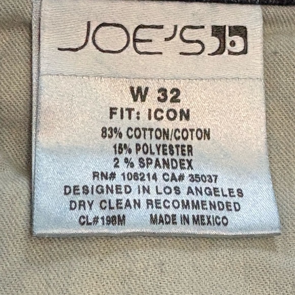 Joe's Icon Mid Rise Boot Cut Denim Jeans Clean Hem Dark Blue Lisa Wash Size 32 - Picture 9 of 12